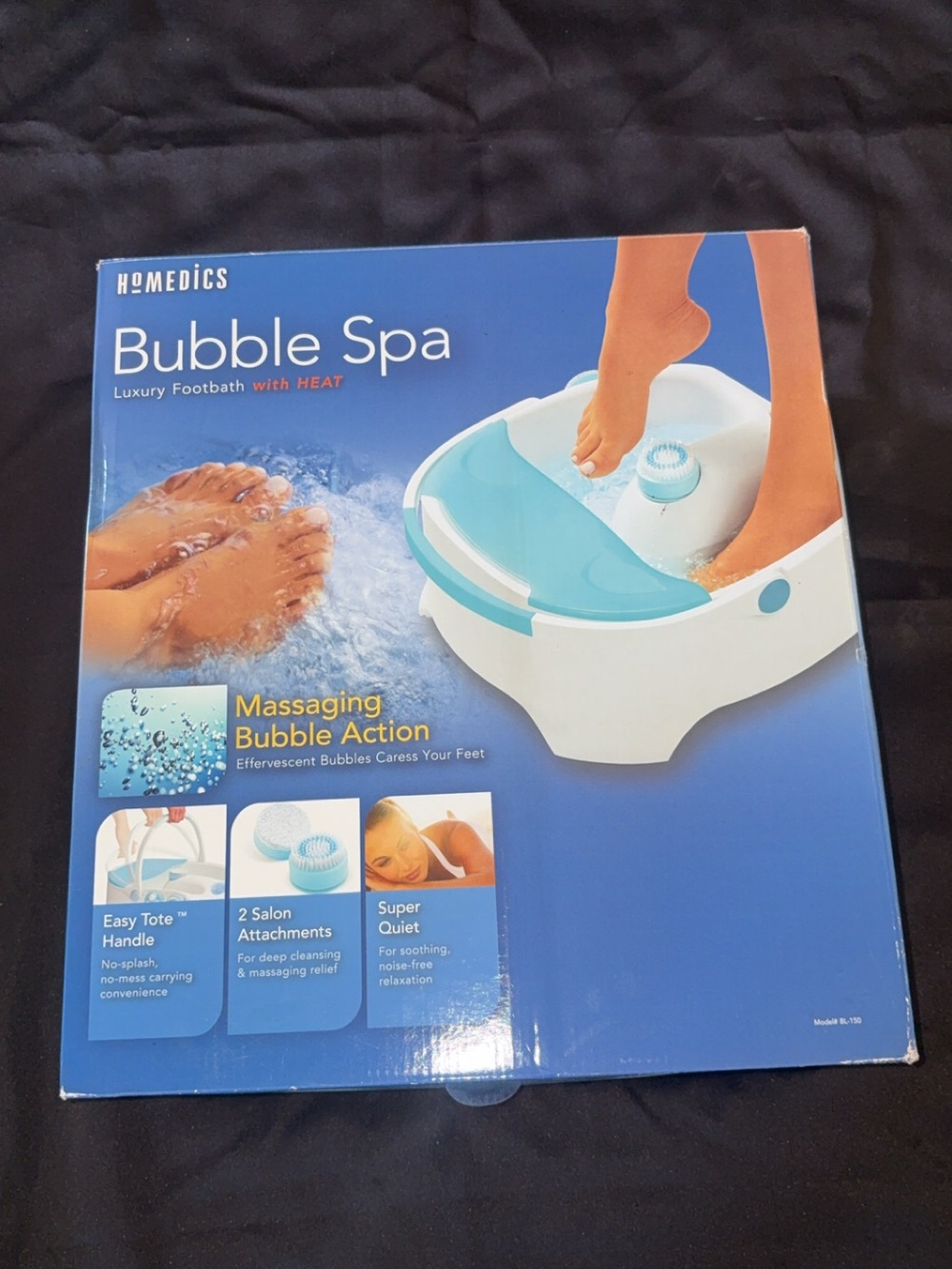 Homedics Bubble Spa Footbath in White and Aqua